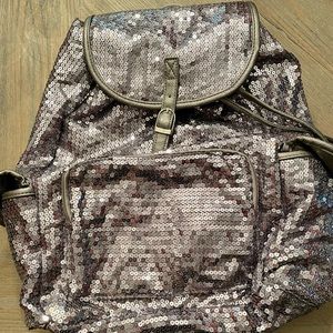Silver Sequins Backpack